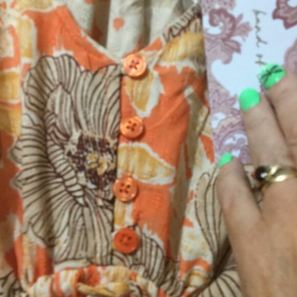 NWT Band of the Free Bohemian Hippie  Mini Women's dress Size L 3/4 Sleeve NWT - Picture 3 of 5